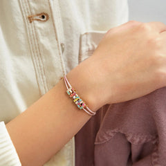 Kids' Custom Cord Bracelet - Pink