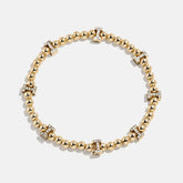 Gold/Pavé Repeating Initial Pisa Bracelet - I