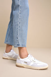 Hawk White Multi Color Block Suede Sneakers