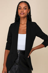 Miss Punctuality Black Lightweight Blazer