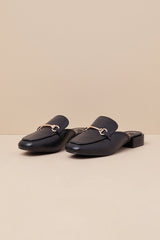 Ranae Black Slide-On Loafers
