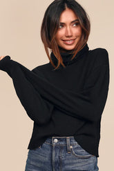 Amazing Memories Black Turtleneck Sweater