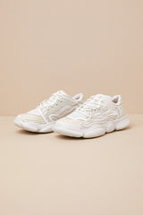 Karst White Multi Mesh Lace-Up Sneakers