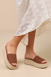 O'Ahu 2 Cocoa Brown Suede Espadrille Platforms