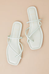 Leanna Cucumber Strappy Slide Sandals