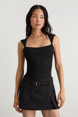 Brayden Black Square Neck Bodysuit