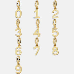 Gold Number Cluster Charm - 1