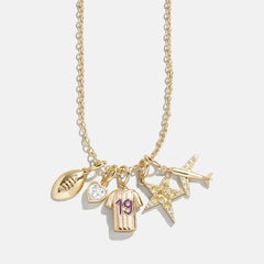 Jersey Custom Cluster Charm - Purple