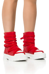 Richie Red Lace Tied Sneaker