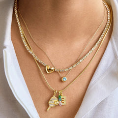 Jeweled Cluster Charm - Multi/Gold
