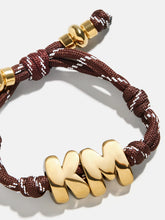 Knotty Initial Custom Bracelet - Brown Double Letters