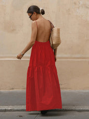 Elegant Backless Maxi Dress For Women