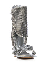 Azalea Wang Lessie Silver Chainmail Stiletto