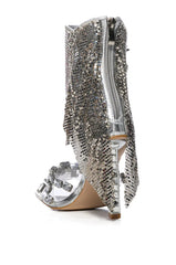 Azalea Wang Lessie Silver Chainmail Stiletto