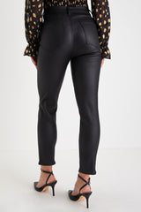 Daily Driver Black Coated High-Rise Skinny Jeans