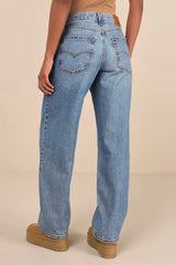 Baggy Dad Medium Wash Mid-Rise Wide-Leg Jeans
