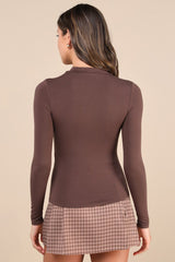 Anything is Posh-ible Brown Top