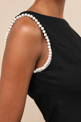Larina Black Pearl Trim Tank Top