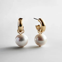 Karla Gold Pearl Earrings - Gold/Pearl