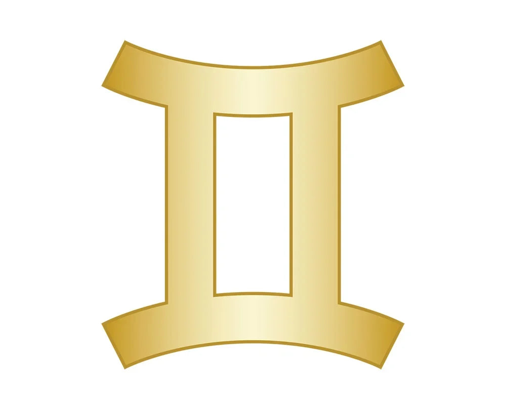 Gemini Zodiac Icon - Gold