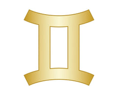 Gemini Zodiac Icon - Gold