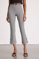 Nomi Black and White Gingham Cropped Flare Pants