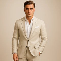 Men’S Casual Blazer – Modern Linen Blend, Sophisticated All-Day Comfort