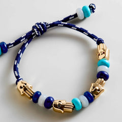 Happy Here Beaded Bracelet - Hamsa