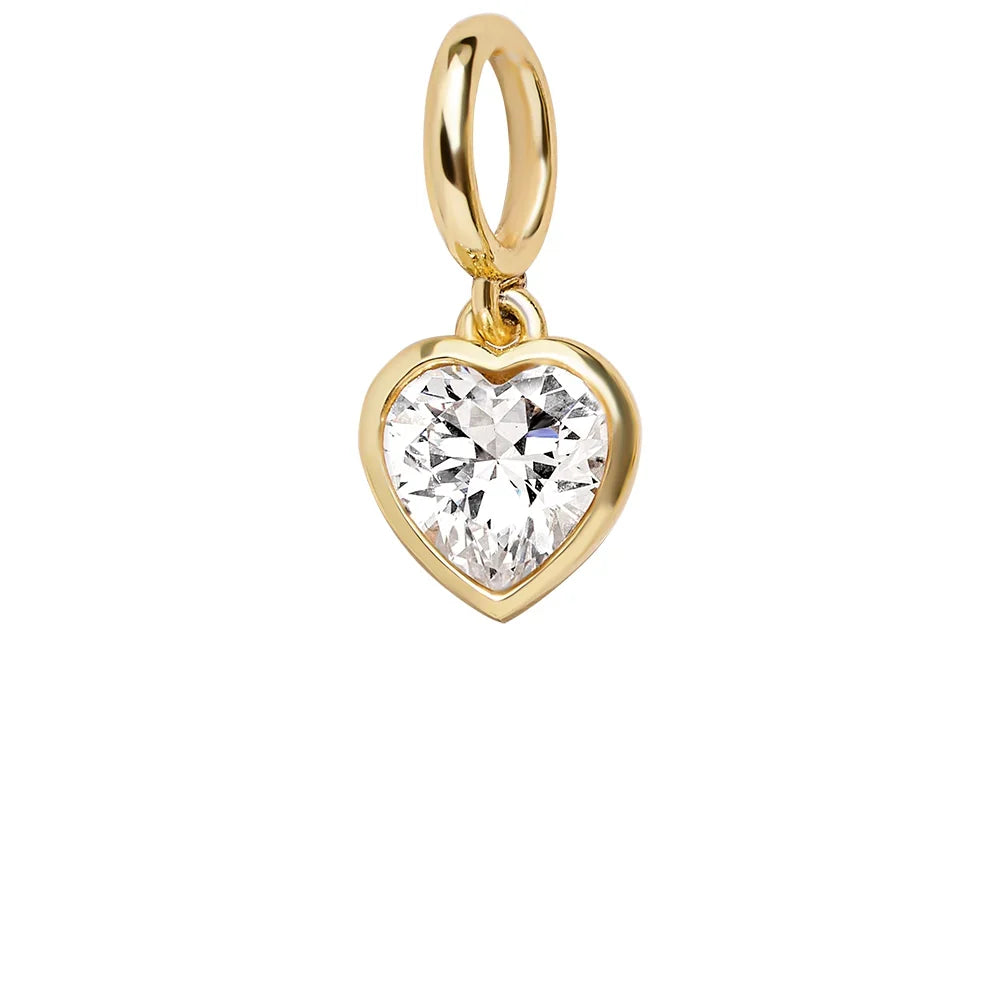 Heart Cluster Charm - Heart Gem
