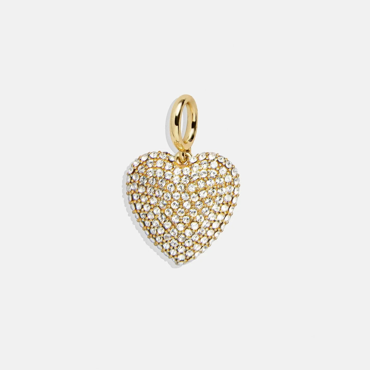Heart Cluster Charm - Heart Puffy Pave