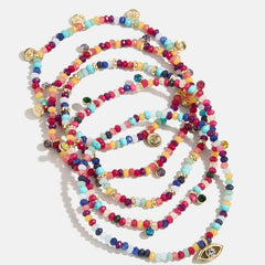 Indya Evil Eye Layered Bracelet Set - Multi
