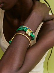 Knotty Initial Custom Bracelet - Bright Green Single Letter