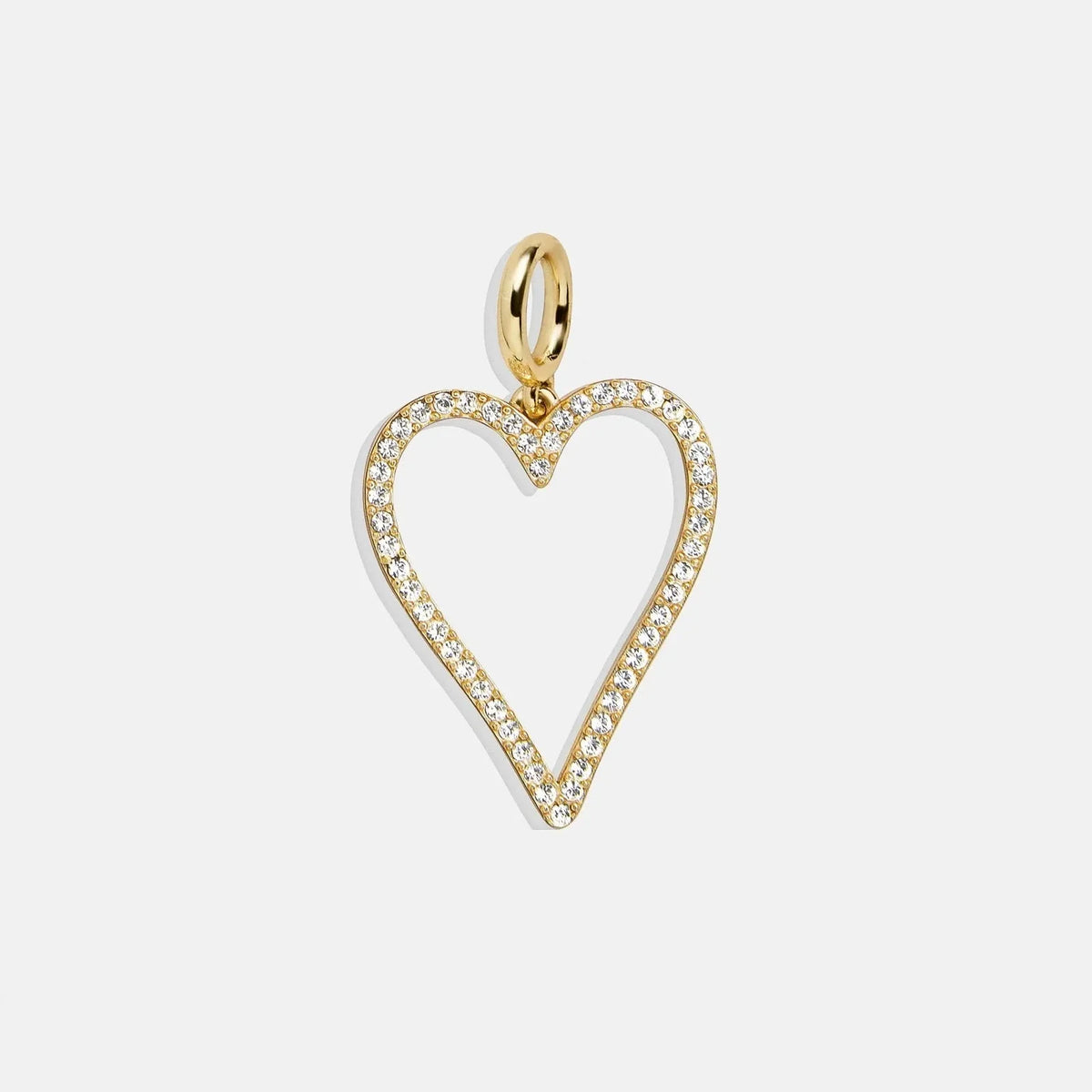 Heart Cluster Charm - Heart Pave Outline