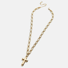 Hope Statement Cross Necklace - Bubble Cross