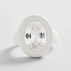 Joy Pop Cubic Zirconia Ring - Clear/White